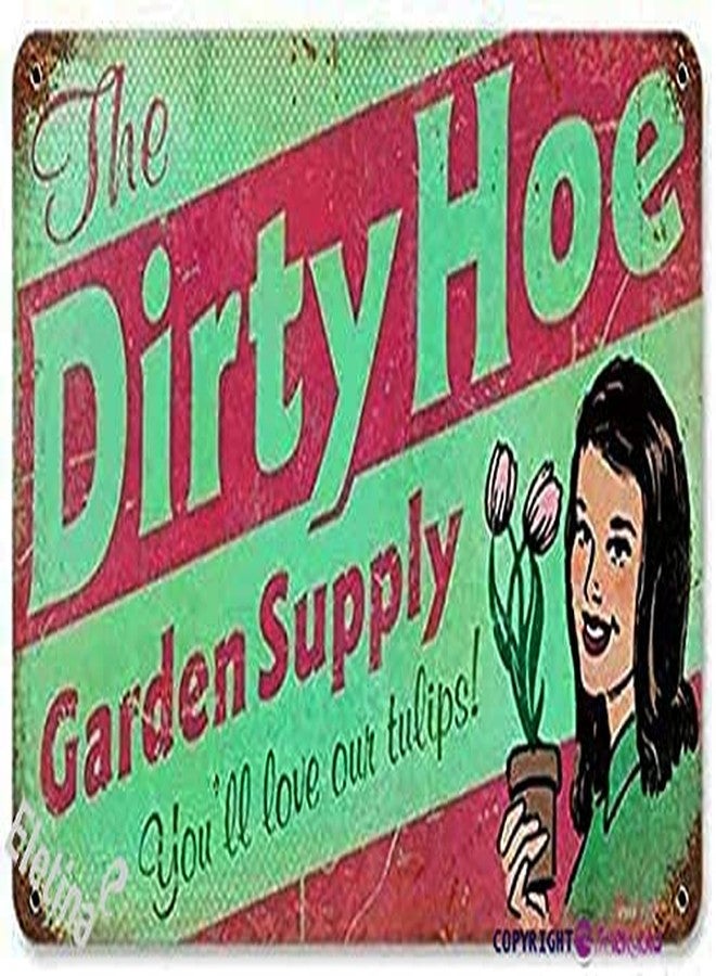 Eletina Retro Metal Sign/Dirty Hoe Garden Supply Vintage Metal Sign Sun Surf Sand CA Steel Not Sign Retro Look Home Club bar Wall Art Decoration Metal Tin Sign 12 X 8 inch - Image 1